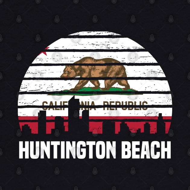 Huntington Beach California CA Group City Silhouette by jkshirts